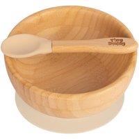 Tiny Dining Bamboo Baby Suction Bowl & Spoon Set in Beige