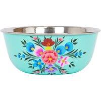 Billy Can Hand-Painted Picnic Snack Bowl - 14.5cm - Mint Pansy in Green