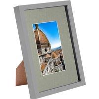 Nicola Spring 3D Shadow Box Frame with A5 Mount - A4 (8 x 12) - Black Mount in Grey