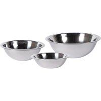 Argon Tableware 3pc Stainless Steel Mixing Bowl Set in Silver