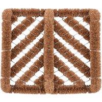 Nicola Spring Coir Knotted Scraper Door Mat - 35 x 30cm in Brown | Size: 30 cm x 35 cm