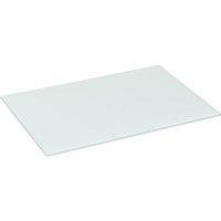Harbour Housewares Glass Chopping Board - 40 x 30cm Kitchen Cutting Board for Food Prep in White | Size: 40 x 30 cm