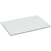 Harbour Housewares Glass Chopping Board - 40 x 30cm Kitchen Cutting Board for Food Prep in Clear | Size: 40 x 30 cm