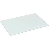 Harbour Housewares Glass Chopping Board - 30 x 20cm Kitchen Cutting Board for Food Prep in White | Size: 30 x 20 cm