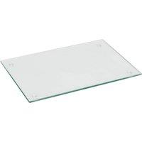 Harbour Housewares Glass Chopping Board - 30 x 20cm Kitchen Cutting Board for Food Prep in Clear | Size: 30 x 20 cm
