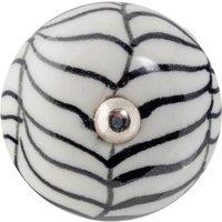 Nicola Spring Round Ceramic Cabinet Knob - Black Fern | Size: 1000mm x 500mm