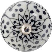 Nicola Spring Round Ceramic Cabinet Knob - White Rose | Size: 1000mm x 500mm