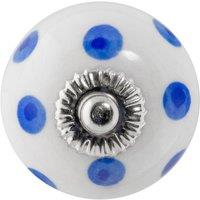 Nicola Spring Round Ceramic Cabinet Knob Spot in Navy | Size: 1000mm x 500mm