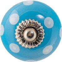 Nicola Spring Round Ceramic Cabinet Knob Spot in Light Blue | Size: 1000mm x 500mm