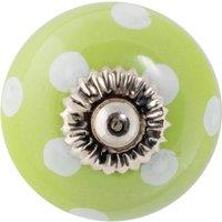 Nicola Spring Round Ceramic Cabinet Knob Spot in Green | Size: 1000mm x 500mm