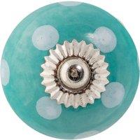 Nicola Spring Round Ceramic Cabinet Knob Spot in Turquoise | Size: 1000mm x 500mm