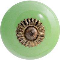 Nicola Spring Round Ceramic Cabinet Knob in Green | Size: 1000mm x 500mm