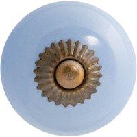 Nicola Spring Round Ceramic Cabinet Knob in Blue | Size: 1000mm x 500mm
