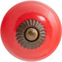 Nicola Spring Round Ceramic Cabinet Knob in Red | Size: 1000mm x 500mm