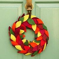 Paper High Felt Colourful Leaf Wreath
