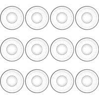LAV Klasik Glass Turkish Tea Cup Saucers - 10cm - Clear - Pack of 12