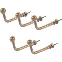 Hammer and Tongs Flat Top Screw Hook - W20mm x H60mm - Pack of 5 in Gold | Size: 1000mm x 1000mm