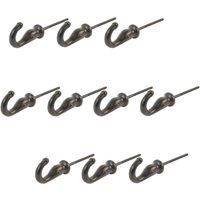 Hammer and Tongs Screw Hook - W20mm x H35mm - Pack of 10 in Black | Size: 1000mm x 1000mm
