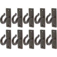 Hammer and Tongs Hanging Hook - W20mm x H70mm - Pack of 10 in Black | Size: 1000mm x 1000mm