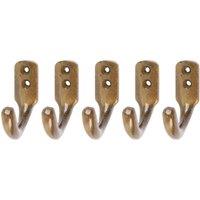 Hammer and Tongs Single Coat Hook - W20mm x H55mm - Pack of 5 in Gold | Size: 1000mm x 1000mm