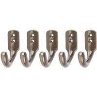 Hammer and Tongs Single Coat Hook - W20mm x H55mm - Pack of 5 in Grey | Size: 1000mm x 1000mm