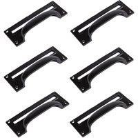 Hammer and Tongs Filing Cabinet Drawer Pull with Card Frame - W130mm x H50mm - Pack of 6 in Black | Size: 1000mm x 500mm
