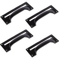 Hammer and Tongs Filing Cabinet Drawer Pull with Card Frame - W130mm x H50mm - Pack of 4 in Black | Size: 1000mm x 500mm