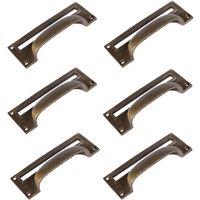 Hammer and Tongs Filing Cabinet Drawer Pull with Card Frame - W130mm x H50mm - Pack of 6 in Gold | Size: 1000mm x 500mm