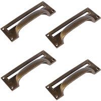 Hammer and Tongs Filing Cabinet Drawer Pull with Card Frame - W130mm x H50mm - Pack of 4 in Gold | Size: 1000mm x 500mm