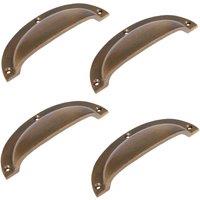 Hammer and Tongs Curved Cabinet Drawer Pull - W130mm x H50mm - Pack of 4 in Gold | Size: 1000mm x 500mm