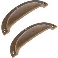 Hammer and Tongs Curved Cabinet Drawer Pull - W130mm x H50mm - Pack of 2 in Gold | Size: 1000mm x 500mm