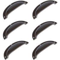 Hammer and Tongs Curved Cabinet Drawer Pull - W130mm x H50mm - Pack of 6 in Grey | Size: 1000mm x 500mm