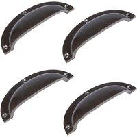 Hammer and Tongs Curved Cabinet Drawer Pull - W130mm x H50mm - Pack of 4 in Grey | Size: 1000mm x 500mm