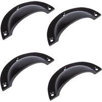 Hammer and Tongs Curved Cabinet Drawer Pull - W95mm x H46mm - Pack of 4 in Black | Size: 1000mm x 500mm