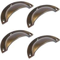 Hammer and Tongs Curved Cabinet Drawer Pull - W95mm x H46mm - Pack of 4 in Gold | Size: 1000mm x 500mm