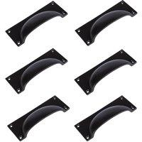 Hammer and Tongs Rectangular Cabinet Drawer Pull - W130mm x H50mm - Pack of 6 in Black | Size: 1000mm x 500mm