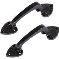 Hammer and Tongs Rustic Arrowhead Door Handle - H155mm - Black - Pack of 2 | Size: 10000mm x 520mm