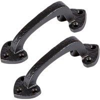 Hammer and Tongs Rustic Arrowhead Door Handle - H100mm - Black - Pack of 2 | Size: 10000mm x 520mm