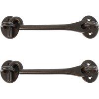 Hammer and Tongs Rustic Cabin Hook and Eye - W165mm - Black - Pack of 2 | Size: 10000mm x 520mm
