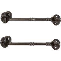 Hammer and Tongs Ornate Cabin Hook and Eye - W225mm - Black - Pack of 2 | Size: 10000mm x 520mm