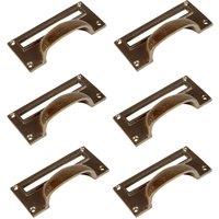 Hammer and Tongs Filing Cabinet Drawer Pull with Card Frame - W100mm x H50mm - Pack of 6 in Gold | Size: 1000mm x 500mm