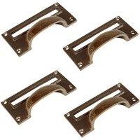 Hammer and Tongs Filing Cabinet Drawer Pull with Card Frame - W100mm x H50mm - Pack of 4 in Gold | Size: 1000mm x 500mm