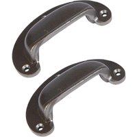 Hammer and Tongs Wide Lipped Cabinet Drawer Pull - W95mm x H40mm - Pack of 2 in Grey | Size: 1000mm x 500mm