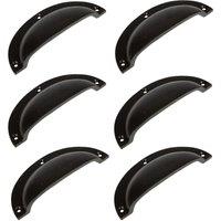 Hammer and Tongs Curved Cabinet Drawer Pull - W130mm x H50mm - Pack of 6 in Black | Size: 1000mm x 500mm