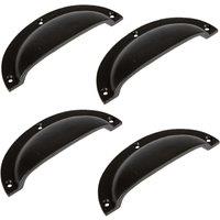 Hammer and Tongs Curved Cabinet Drawer Pull - W130mm x H50mm - Pack of 4 in Black | Size: 1000mm x 500mm