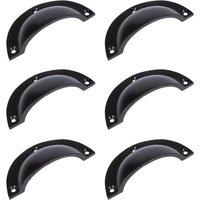 Hammer and Tongs Curved Cabinet Drawer Pull - W95mm x H46mm - Pack of 6 in Black | Size: 1000mm x 500mm