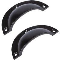 Hammer and Tongs Curved Cabinet Drawer Pull - W95mm x H46mm - Pack of 2 in Black | Size: 1000mm x 500mm