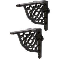 Hammer and Tongs Honeycomb Iron Shelf Bracket - D100mm - Pack of 2 in Black | Size: 1000mm x 1000mm