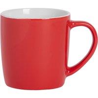 Argon Tableware Coloured Coffee Mug - 350ml - Durable Stoneware Cappuccino Latte Tea Cup in Red