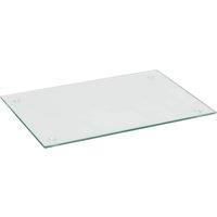 Harbour Housewares Glass Chopping Board - 50 x 40cm Kitchen Cutting Board for Food Prep in Clear | Size: 50 x 40 cm
